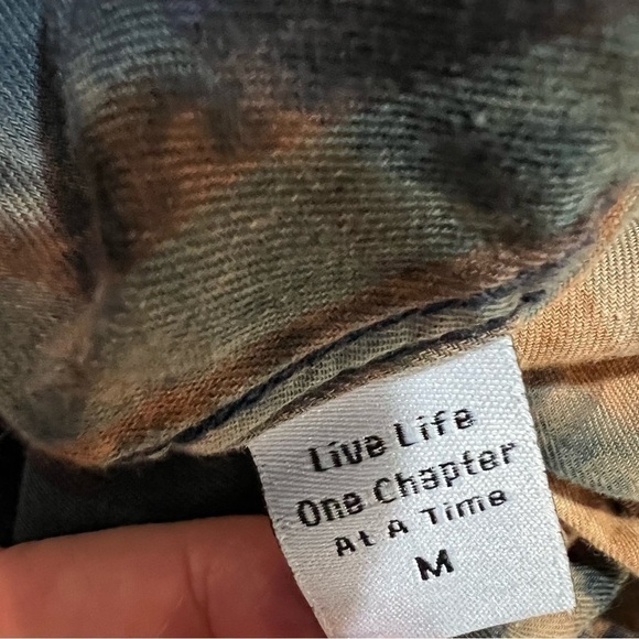 Paperback Originals Mens Button Down Bleached Plaid Size Medium EUC - Picture 9 of 9